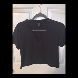 Black Cutout Tee